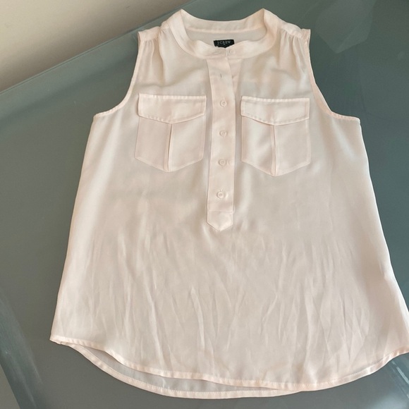 J. Crew Cream Crepe Sleeveless Tank Size 2 - Picture 2 of 4